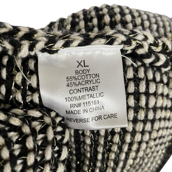 Romeo & Juliet Couture Tweed White Black Women's Size XL classic career neutral - Picture 6 of 6